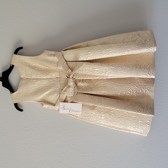 NWT Girls gold dress - Picture 2 of 5